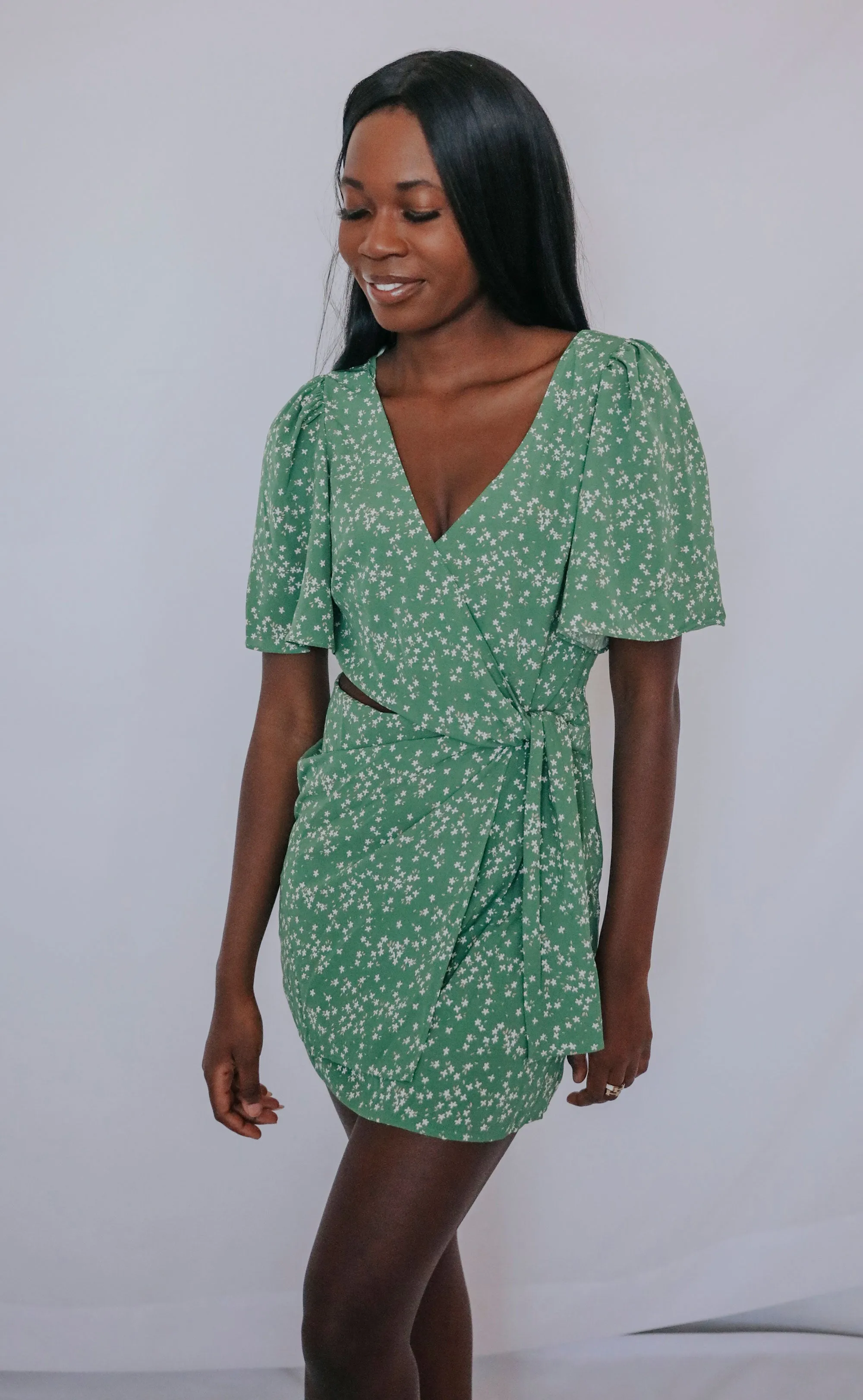 tempest mini dress - green