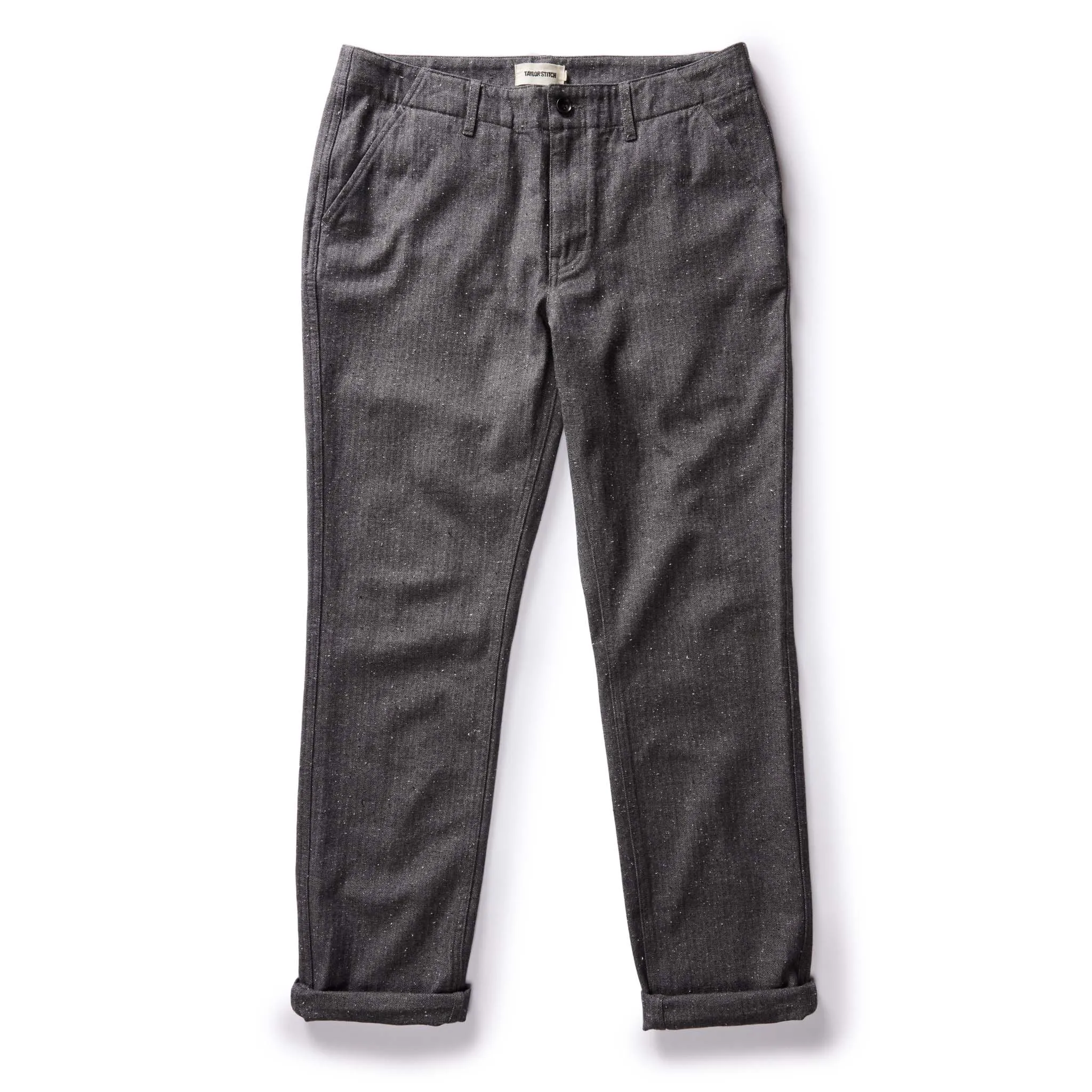 The Carnegie Pant in Granite Herringbone