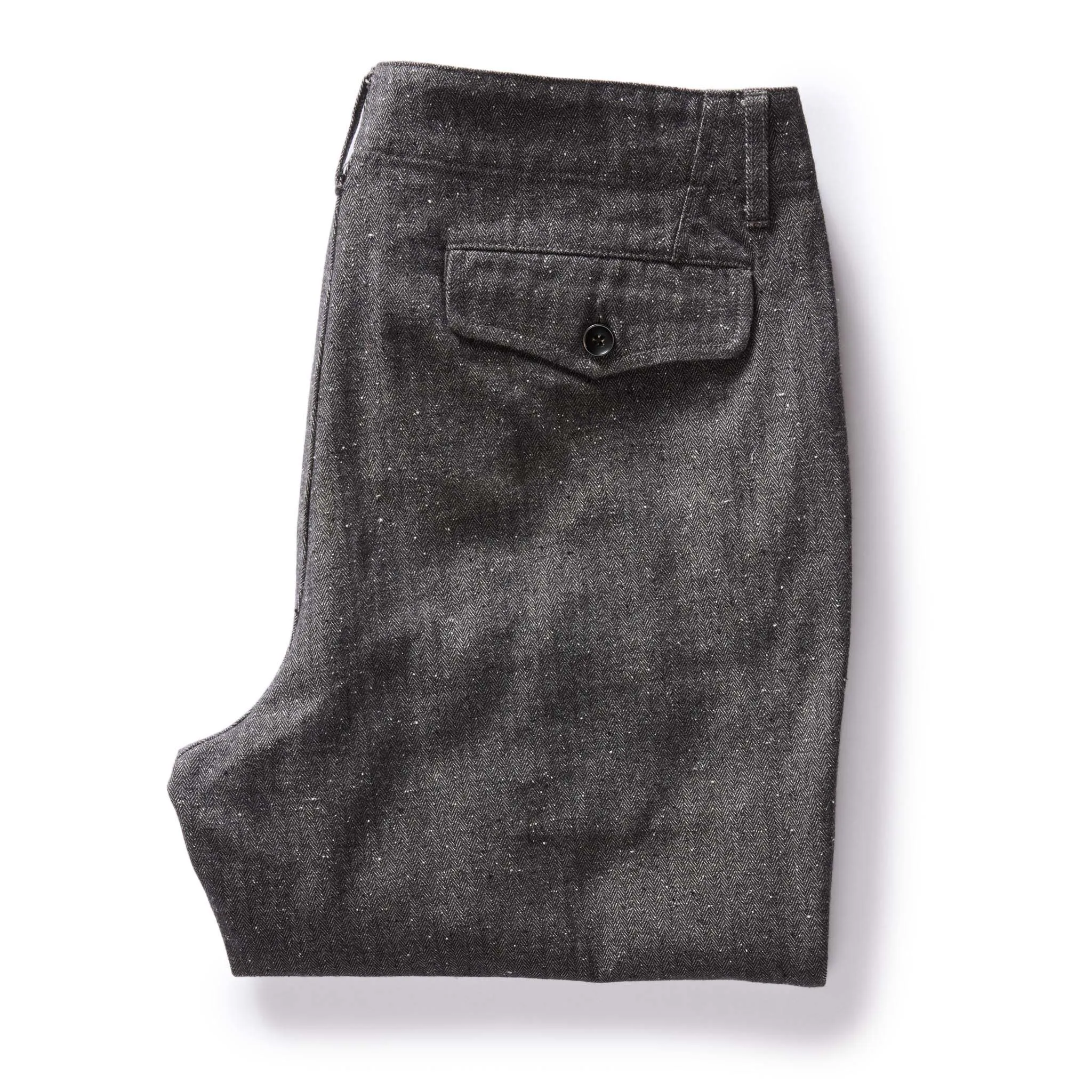 The Carnegie Pant in Granite Herringbone