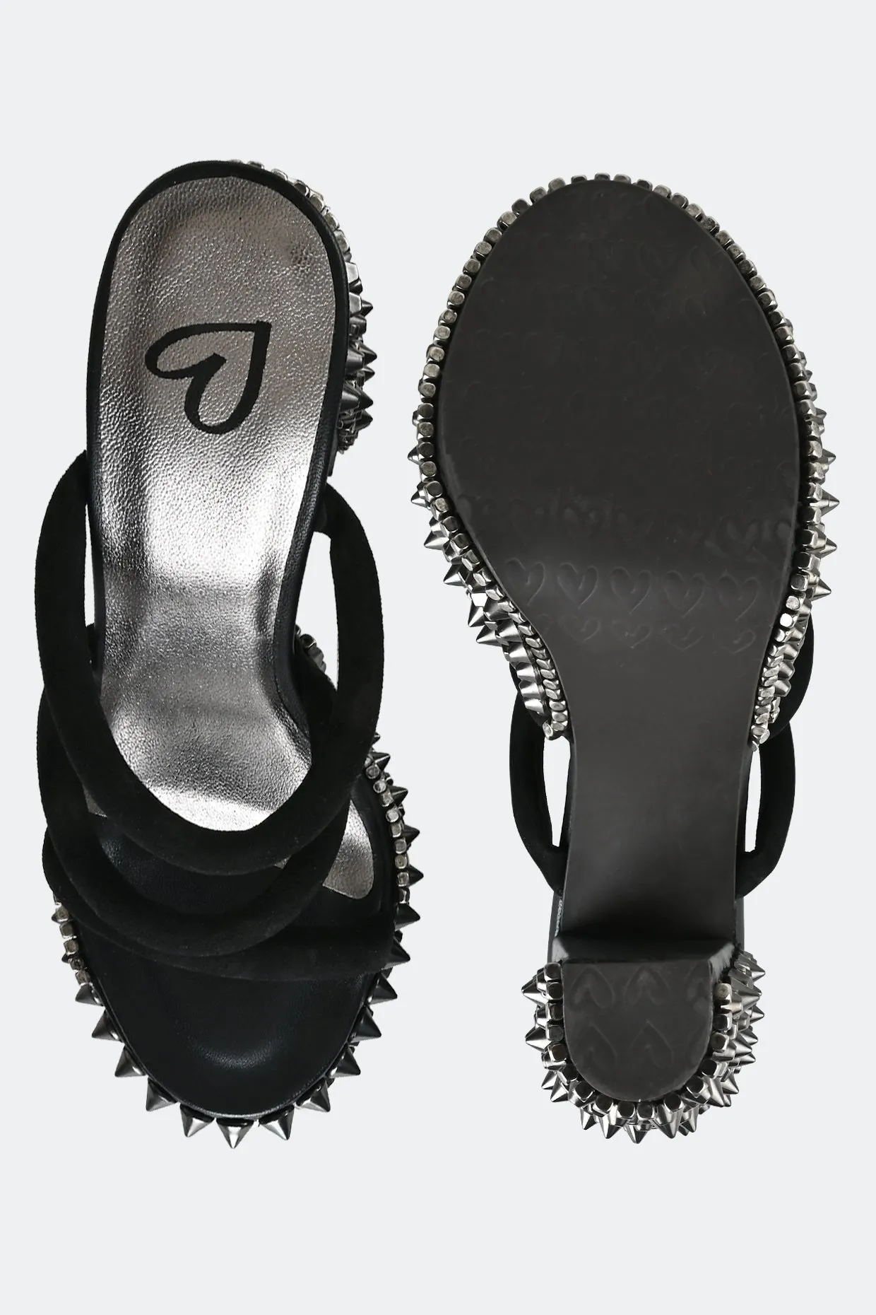 Three Strap Studded Platform For Women