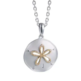 Two-Tone Ocean Isle Sand Dollar Pendant