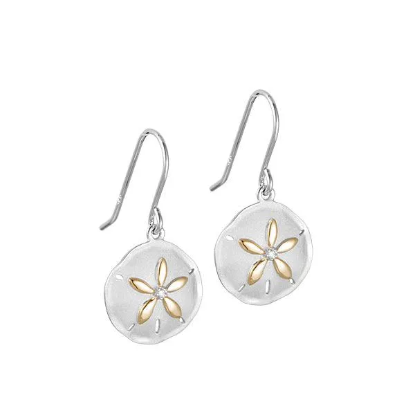 Two-Tone Sunset Sand Dollar Earrings