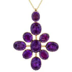 Victorian Amethyst Pendant Necklace