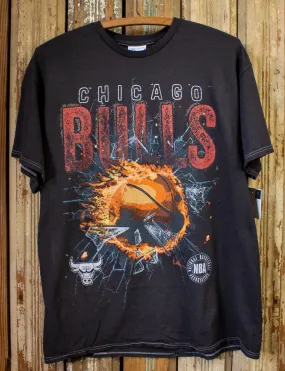 Vintage Chicago Bulls Shattered Backboard Deadstock Graphic T Shirt Black Large