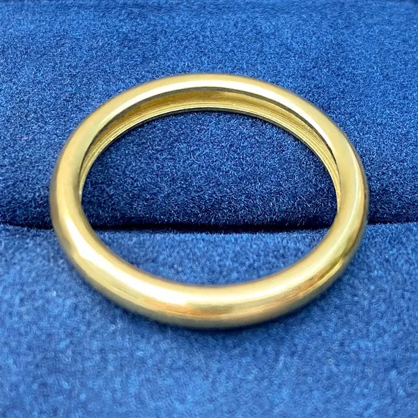 Vintage Half Round Wedding Band, Size 7