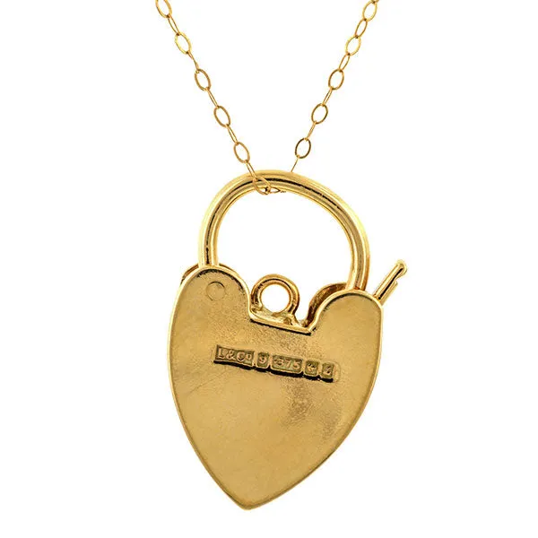 Vintage Heart Lock Pendant