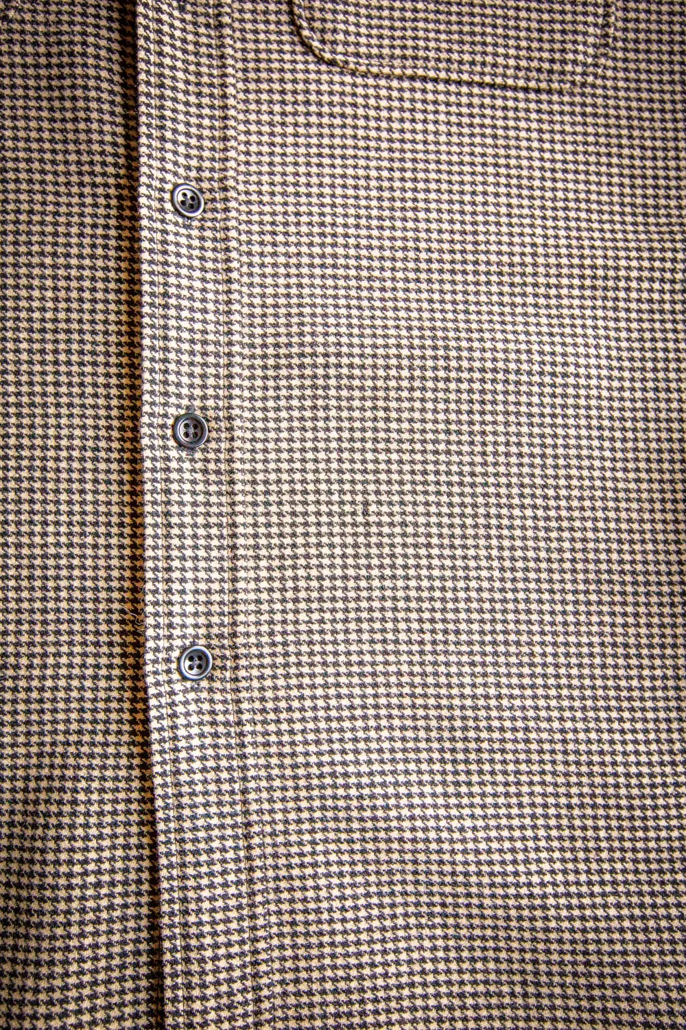 Vintage Men's Houndstooth Wool Western Shirt