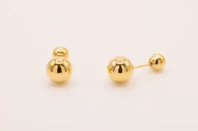 Wholesale Ball Stud Earrings 14K Yellow Gold 5mm