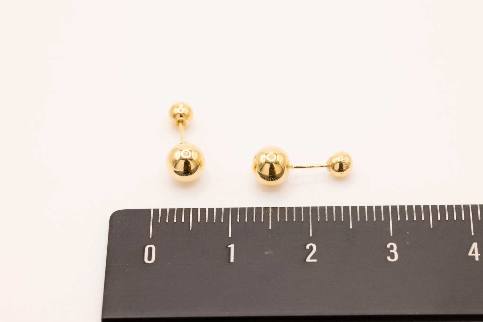 Wholesale Ball Stud Earrings 14K Yellow Gold 5mm