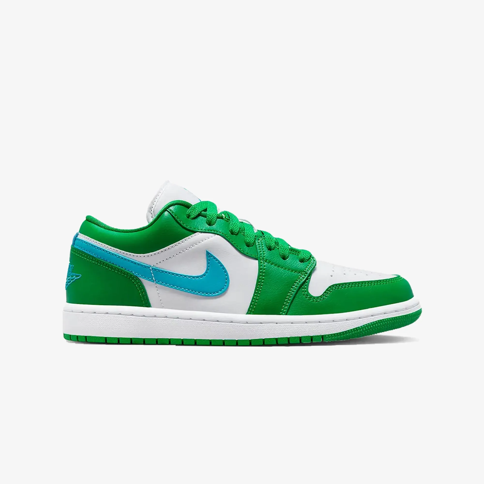 WMN'S AIR JORDAN 1 LOW 'LUCKY GREEN/AQUATONE-WHITE'